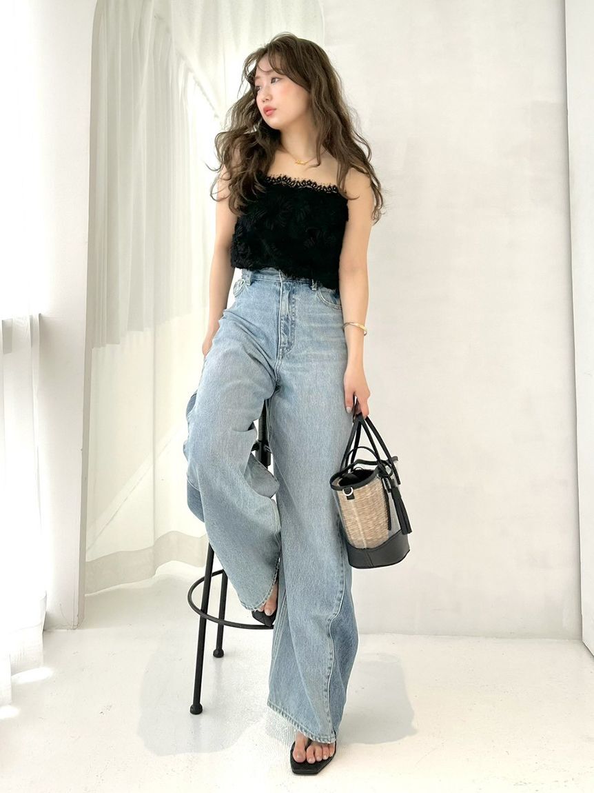 FRAY I.D「フラワーエンブロイダリーレースキャミソール」|キャミソール|