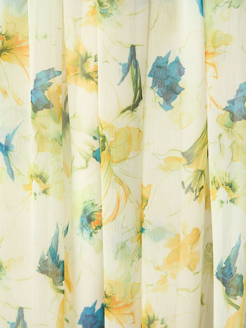 FRAY I.D「シャーリングフラワープリントワンピース」|ワンピース|