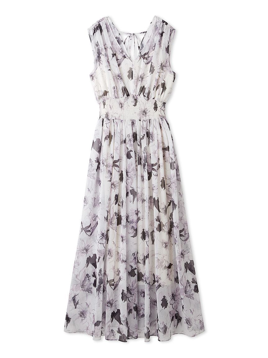 FRAY I.D「シャーリングフラワープリントワンピース」|ワンピース|