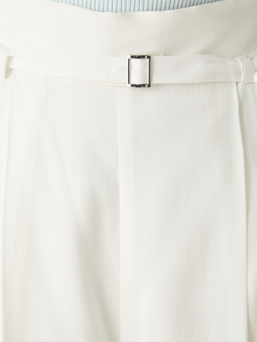 FRAY I.D「セミシアーハイウエストパンツ／ウォッシャブル」|チノ|