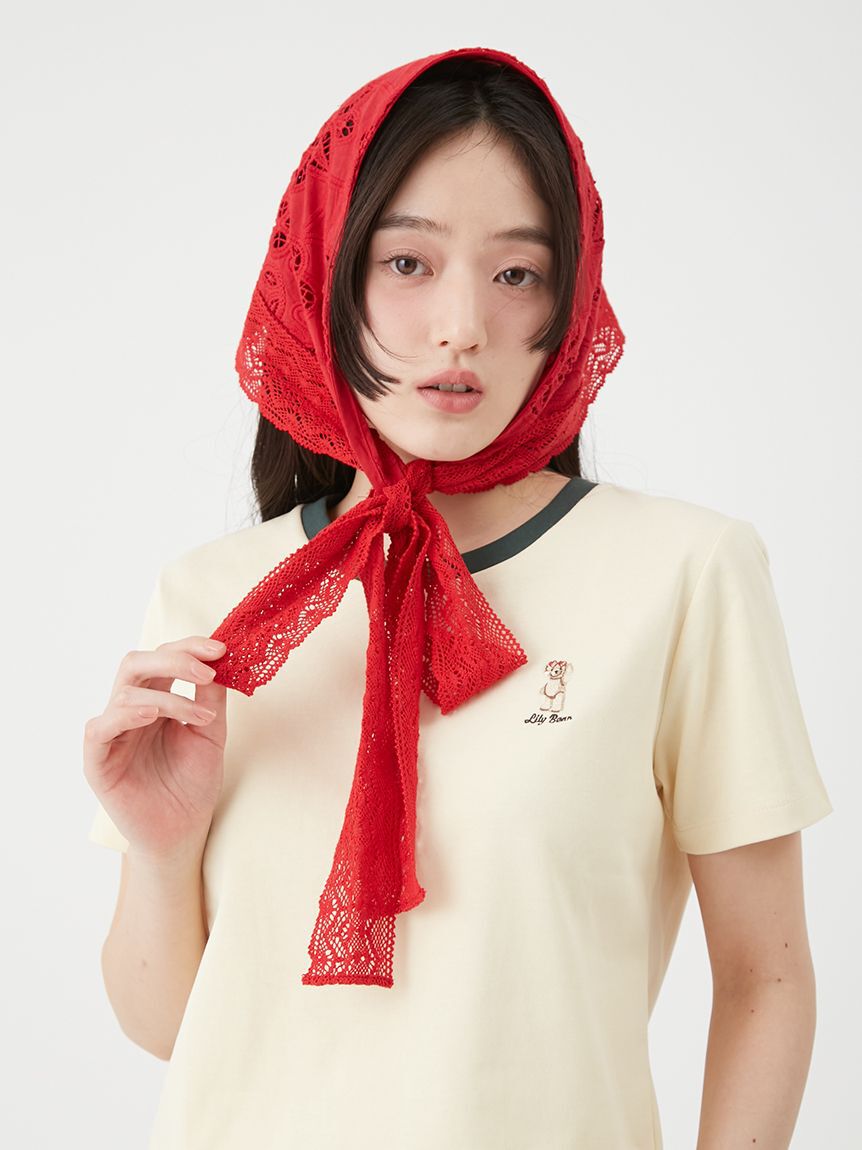 LILY BROWN「レーストリムマルチスカーフ」|ヘアバンド|