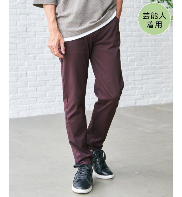 ikka「【雑誌MonoMax4月号掲載】GOKU楽 EASY STRETCH イージーストレッチ 5Pパンツ」|その他|ワイン