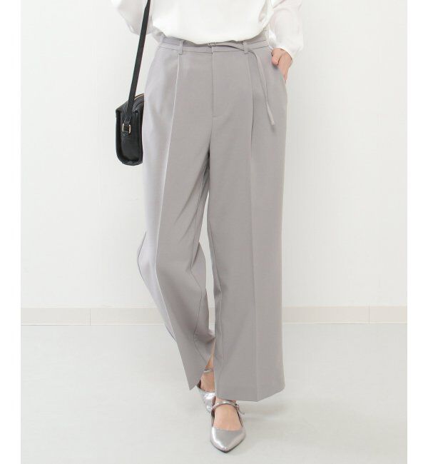 IKKA LOUNGE「リネンライクセミワイドパンツ」|その他|