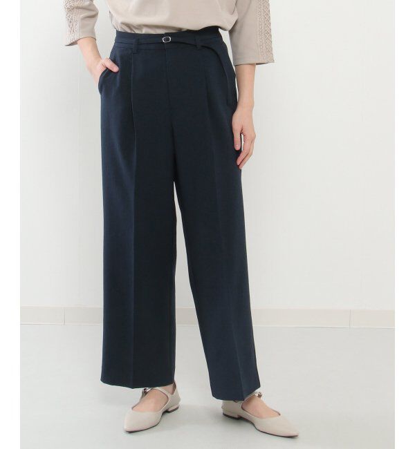 IKKA LOUNGE「リネンライクセミワイドパンツ」|その他|