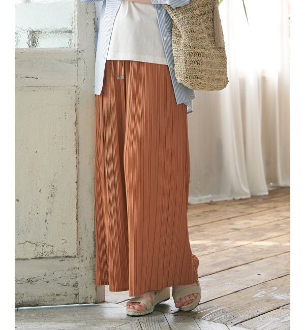 ikka「さらっとプリーツワイドパンツ」|その他|
