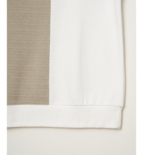 ikka「モール切り替え裏起毛プルオーバー」|パーカー|