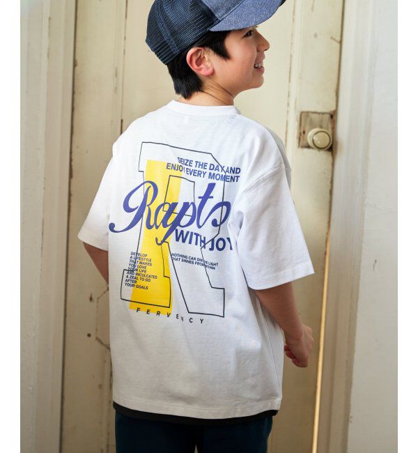 ikka kids「冷感裾レイヤードプリントTシャツ（120~160cm）」|Tシャツ・カットソー|オフホワイト