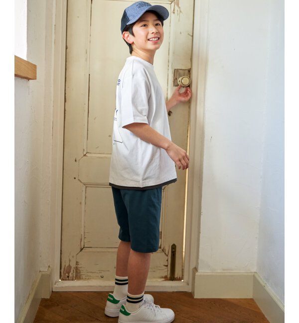 ikka kids「冷感裾レイヤードプリントTシャツ（120~160cm）」|Tシャツ・カットソー|