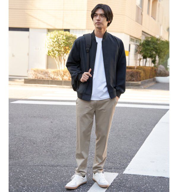 ikka「【雑誌MonoMax4月号掲載】イージーケアリネンライクブルゾン「小泉孝太郎さん着用モデル」」|ブルゾン・スタジャン|