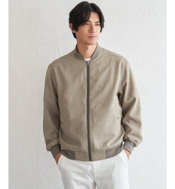 ikka「【雑誌MonoMax4月号掲載】イージーケアリネンライクブルゾン「小泉孝太郎さん着用モデル」」|ブルゾン・スタジャン|