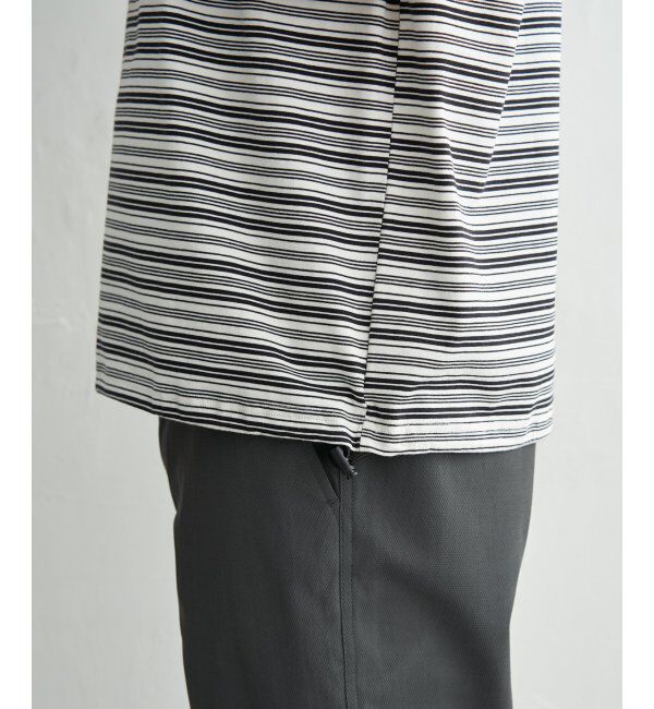 ikka「【お得だ値】冷感コットンドロストボーダーTシャツ」|Tシャツ・カットソー|