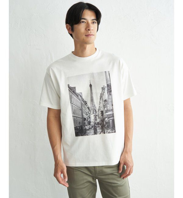 ikka「冷感コットンフォトプリントTシャツ」|Tシャツ・カットソー|