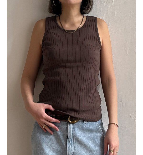 Lbc with Life「コットンUSA針抜きタンクトップ 25」|キャミソール|