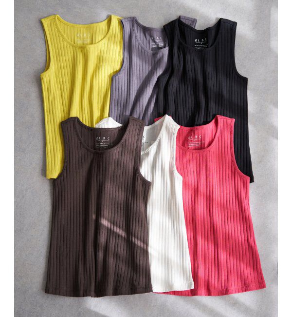 Lbc with Life「コットンUSA針抜きタンクトップ 25」|キャミソール|