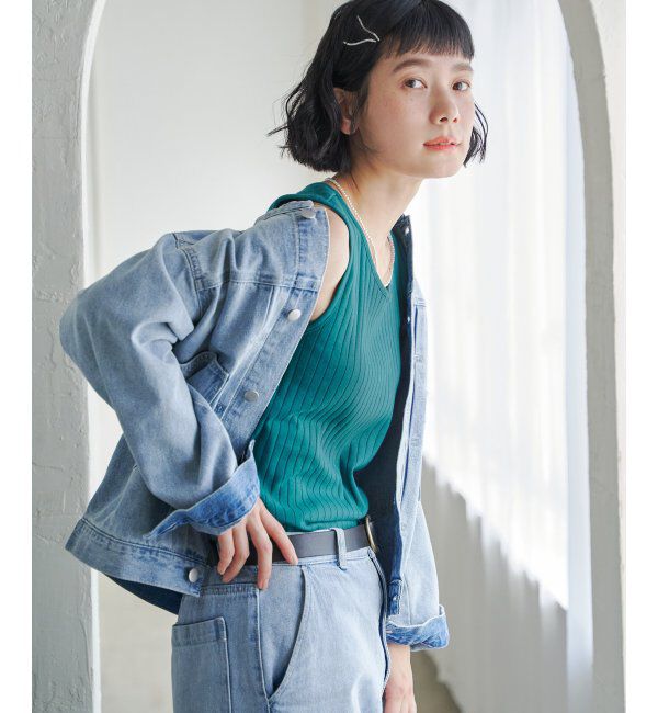 Lbc with Life「コットンUSA針抜きタンクトップ 25」|キャミソール|