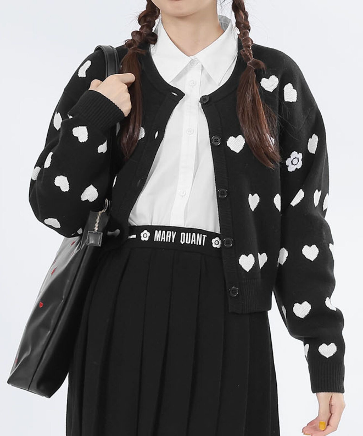 MARY QUANT「ラインハートニット カーディガン」|カーディガン|ブラック