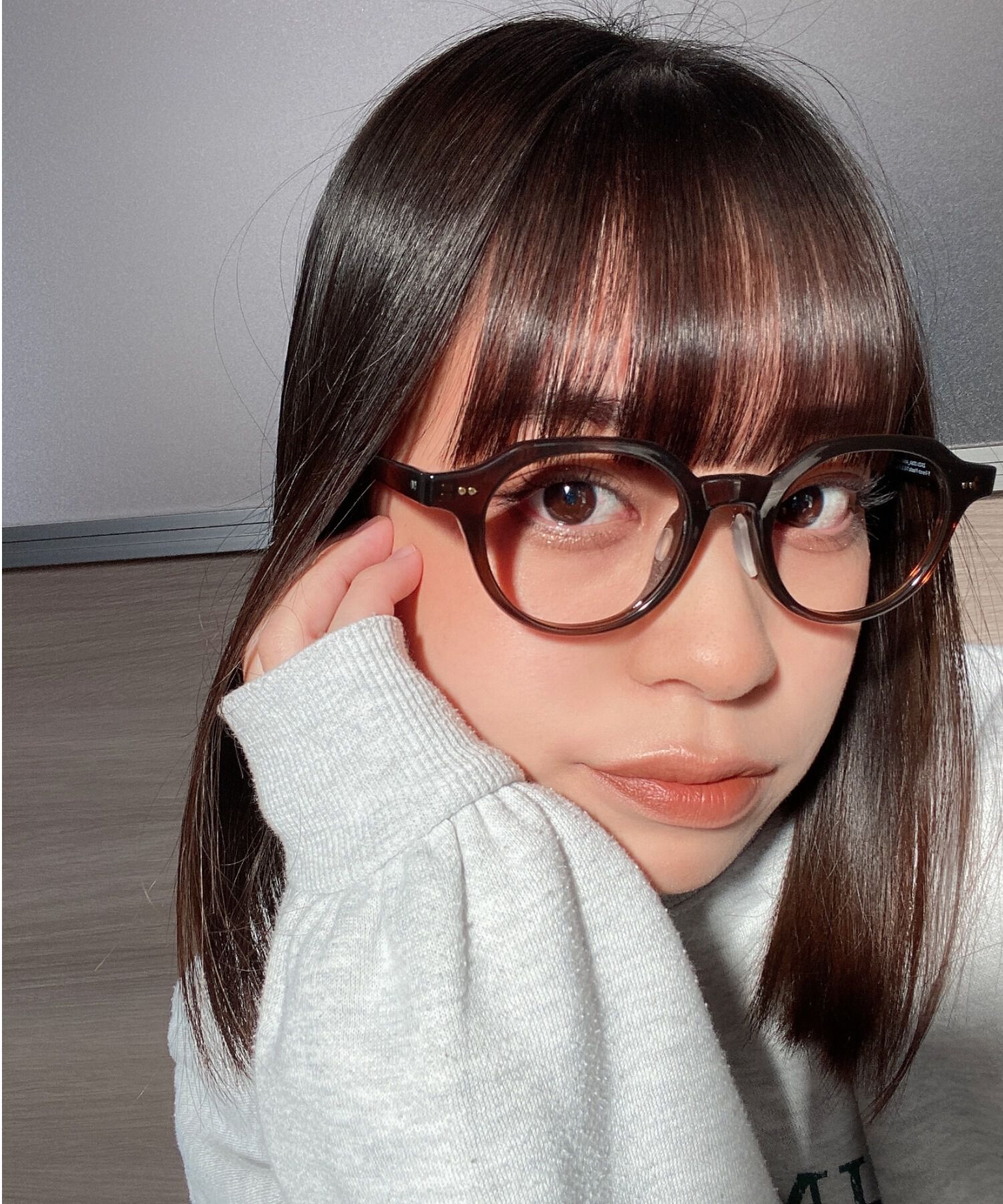  「ボストン型 クラウンパント 軽量 メガネ｜おうち時間を快適に過ごす ズレ落ち防止 レンズ交換券付き」|メガネ|ブラウン