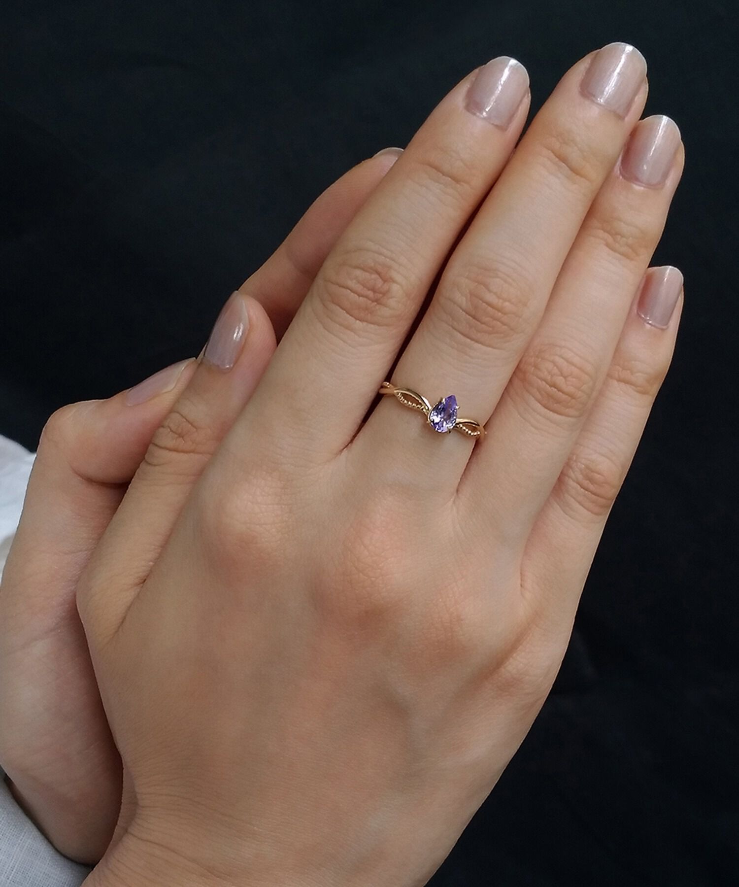 NOIR DE POUPEE「K10 タンザナイトPS クロスライン リング」|リング|