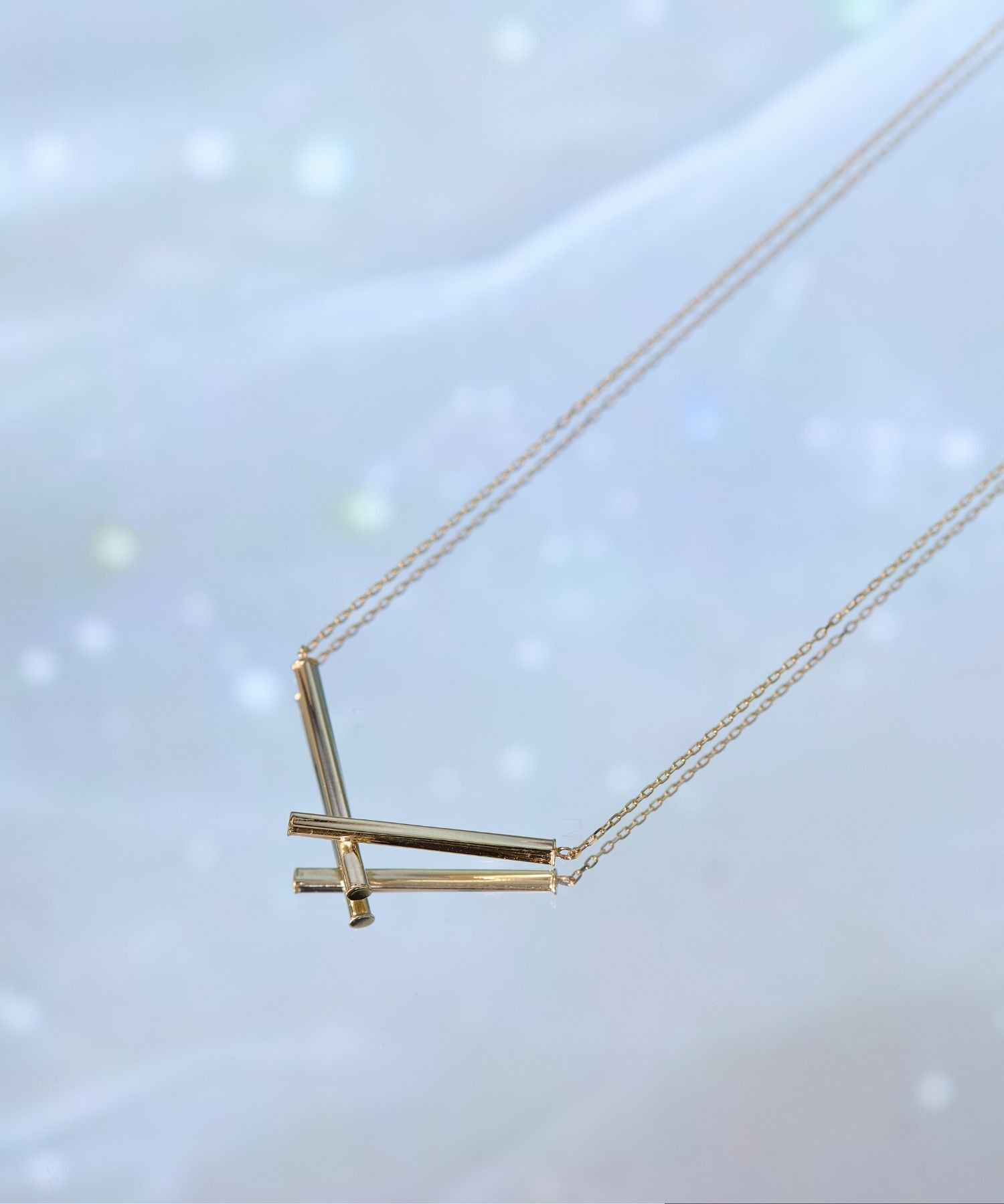 JUPITER「【K10】Vラインネックレス　＜長さ調整可能：36.1cm,最長: 39.6cm>」|ネックレス|