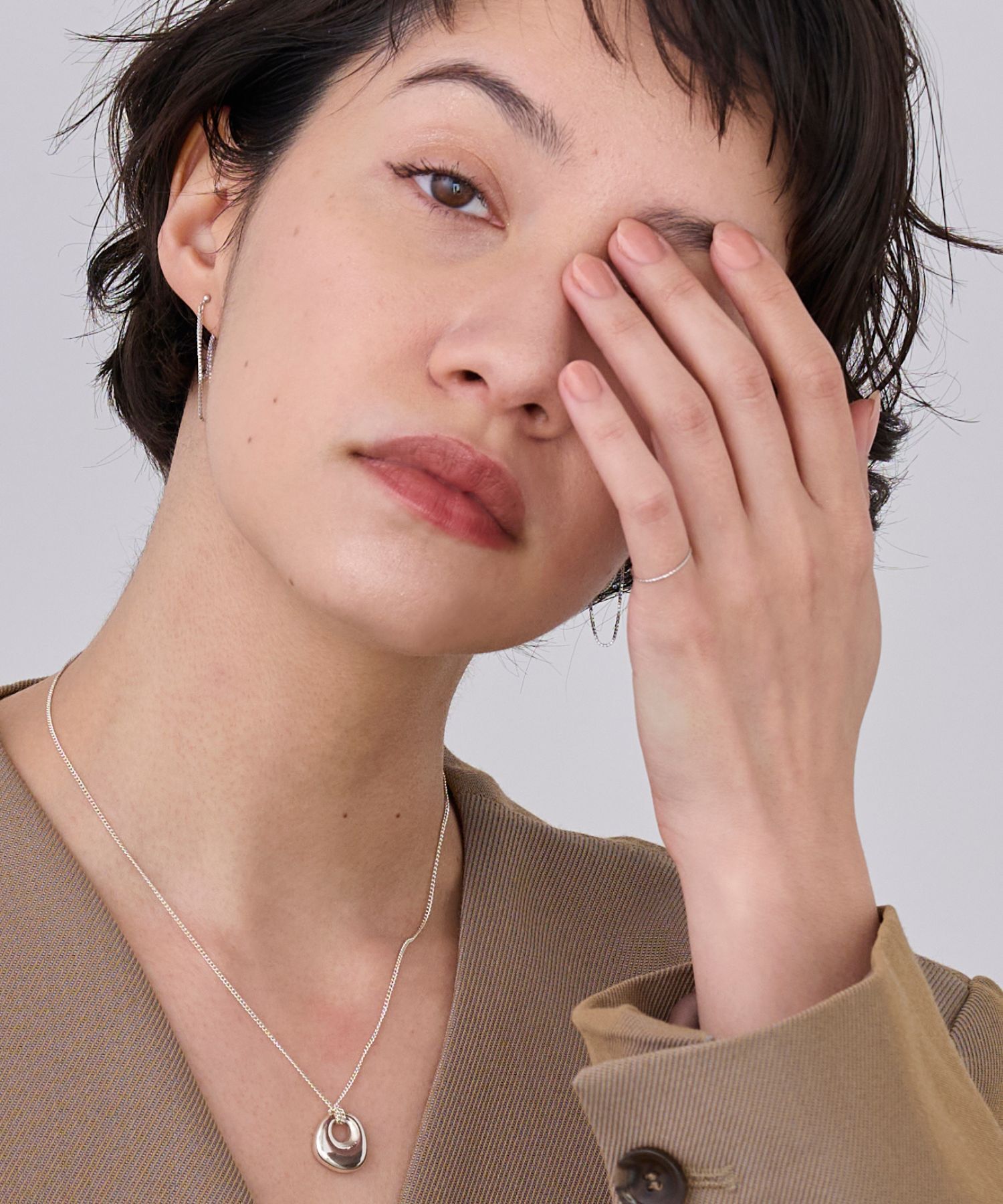 JUPITER「【シリーズ累計販売 1500点突破！】【K18WG】ベーシックスリムピンキーリング/good-luck」|リング|