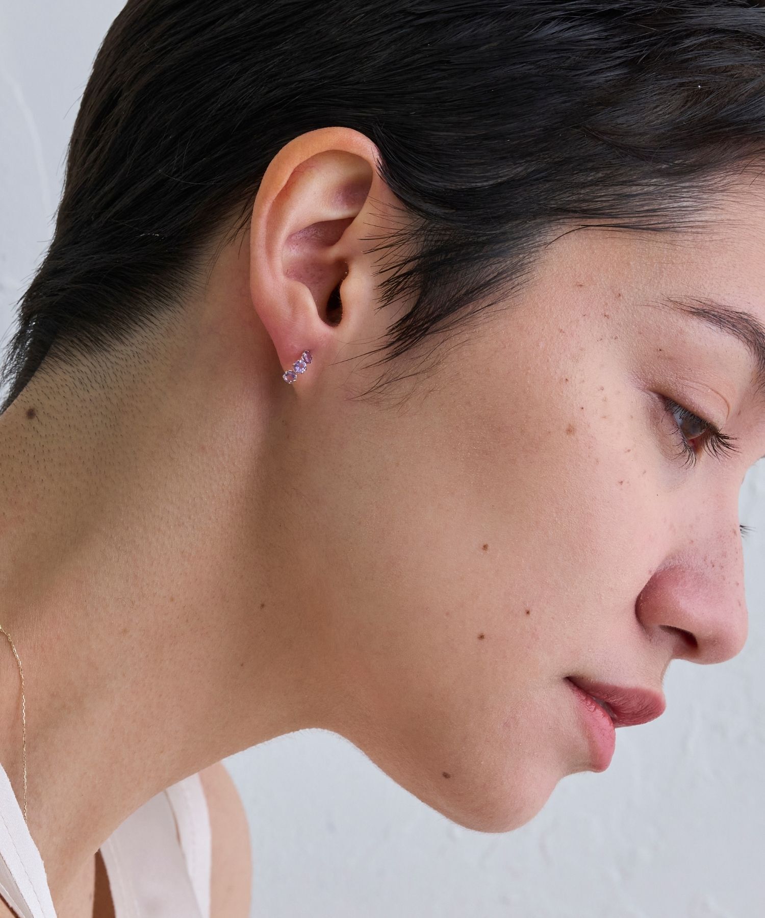 JUPITER「【K10】天然石フープピアス　ライトアメシスト」|ピアス|