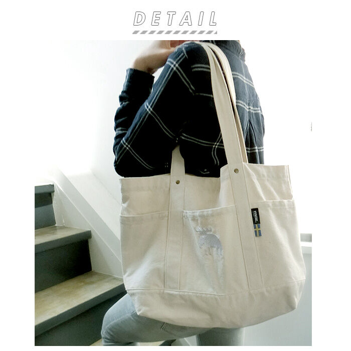 moz「moz トートバッグ 通販 帆布 black ブランド モズ おしゃれ ll サイズ 布」|トートバッグ|