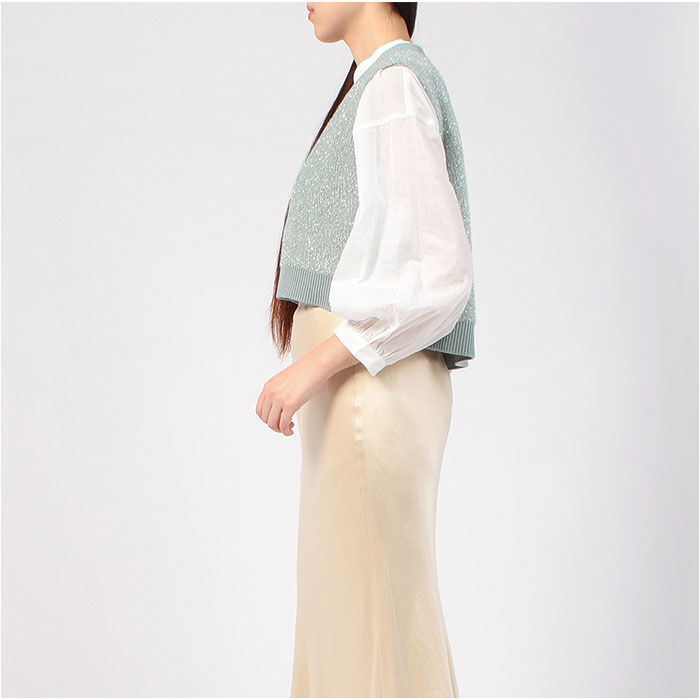 BACKYARD FAMILY「MIND マインド フェザー ベスト 通販 フェザーベスト フェザーニット 重ね着 レイヤード」|その他|