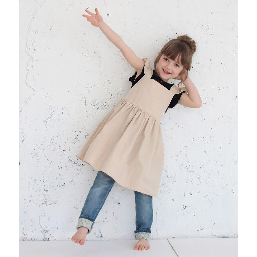 BACKYARD FAMILY「エプロンドレス 子ども 通販 エプロン ドレス 子供 5014-19-55 エプロンワンピース」|その他|ベージュ1