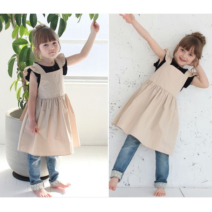 BACKYARD FAMILY「エプロンドレス 子ども 通販 エプロン ドレス 子供 5014-19-55 エプロンワンピース」|その他|