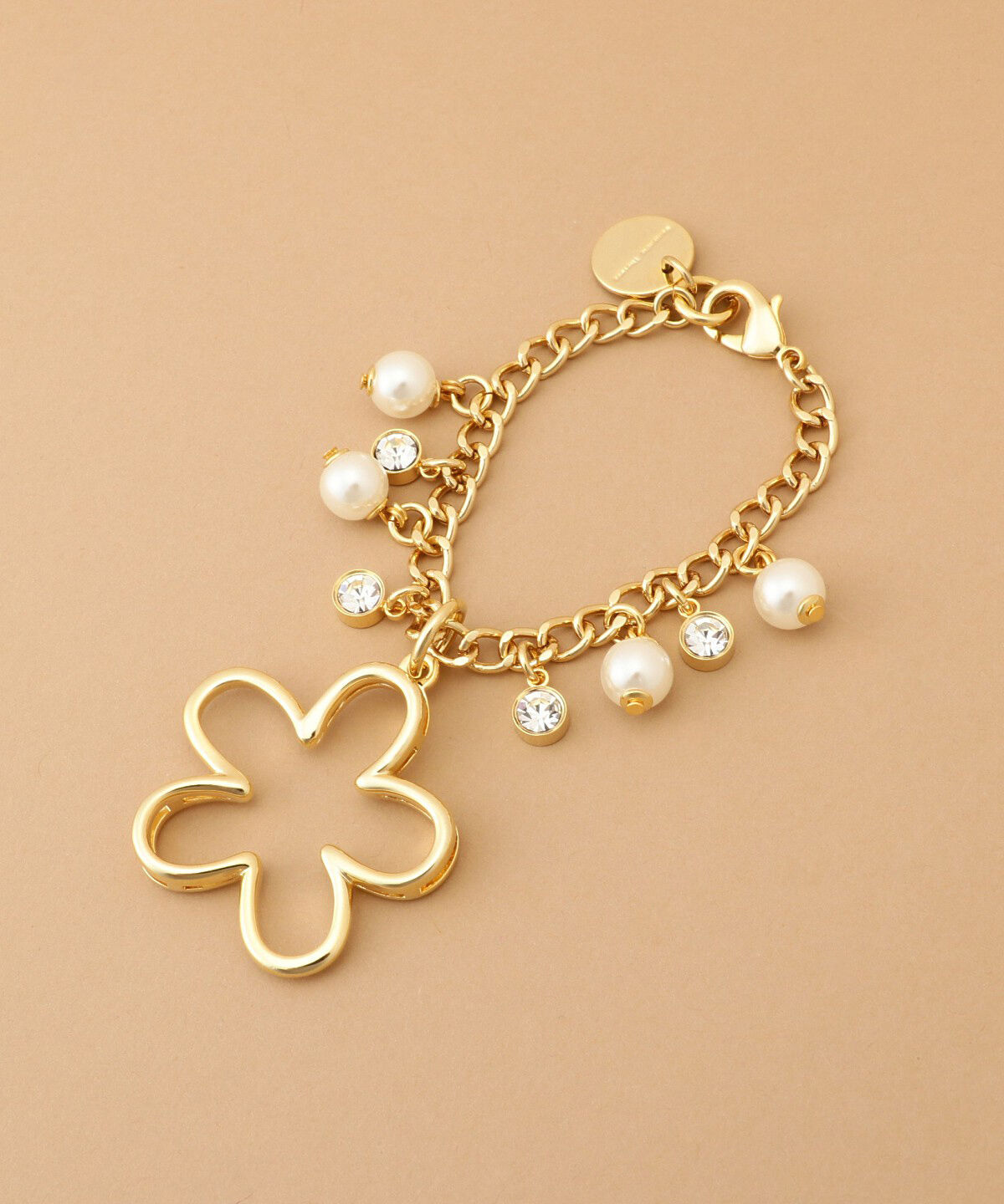 Samantha Thavasa「フラワービジューバッグチャーム」|チャーム・キーホルダー|ゴールド