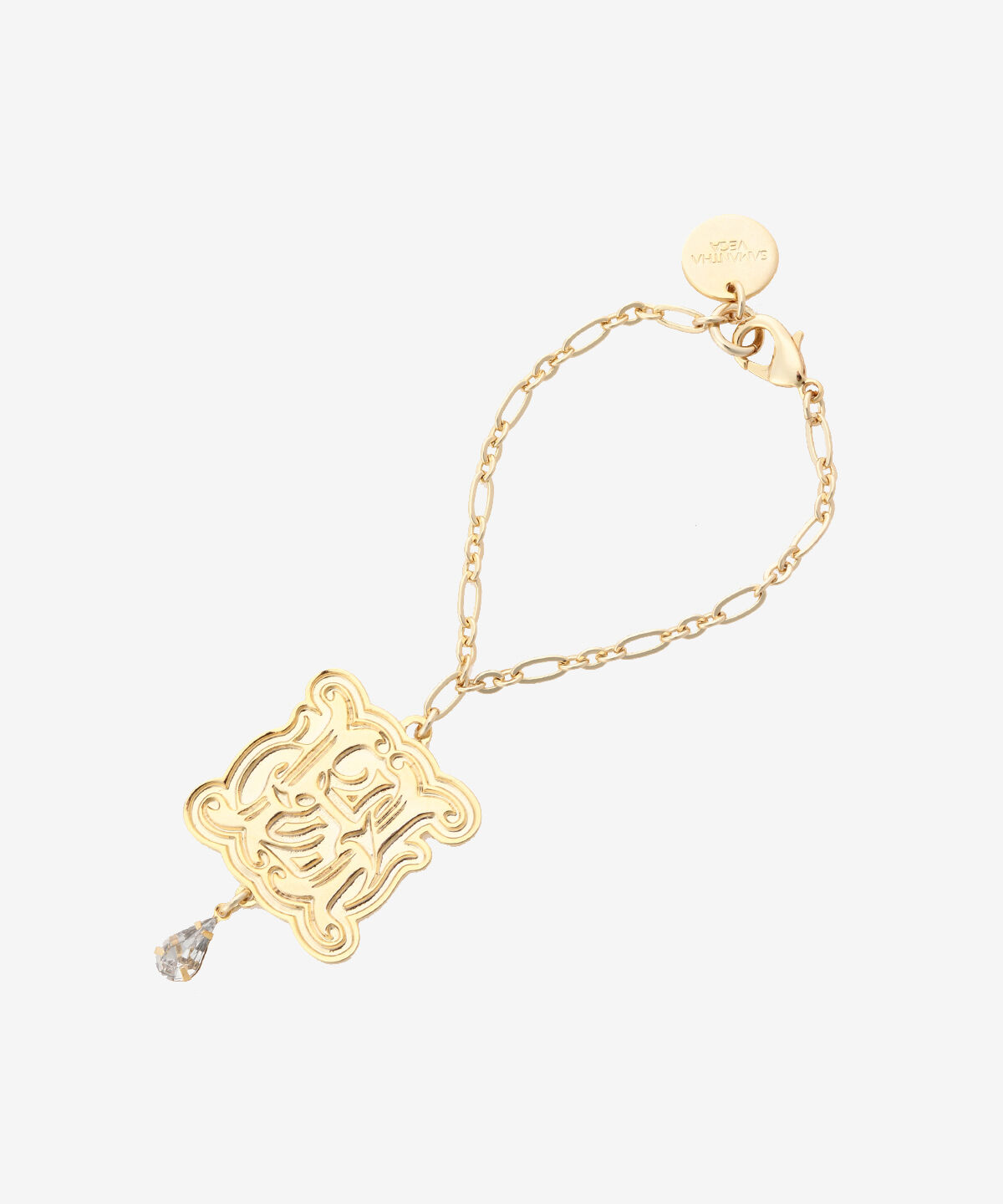 Samantha Vega「ドロップストーンイニシャルバッグチャーム（H）」|チャーム・キーホルダー|ゴールド