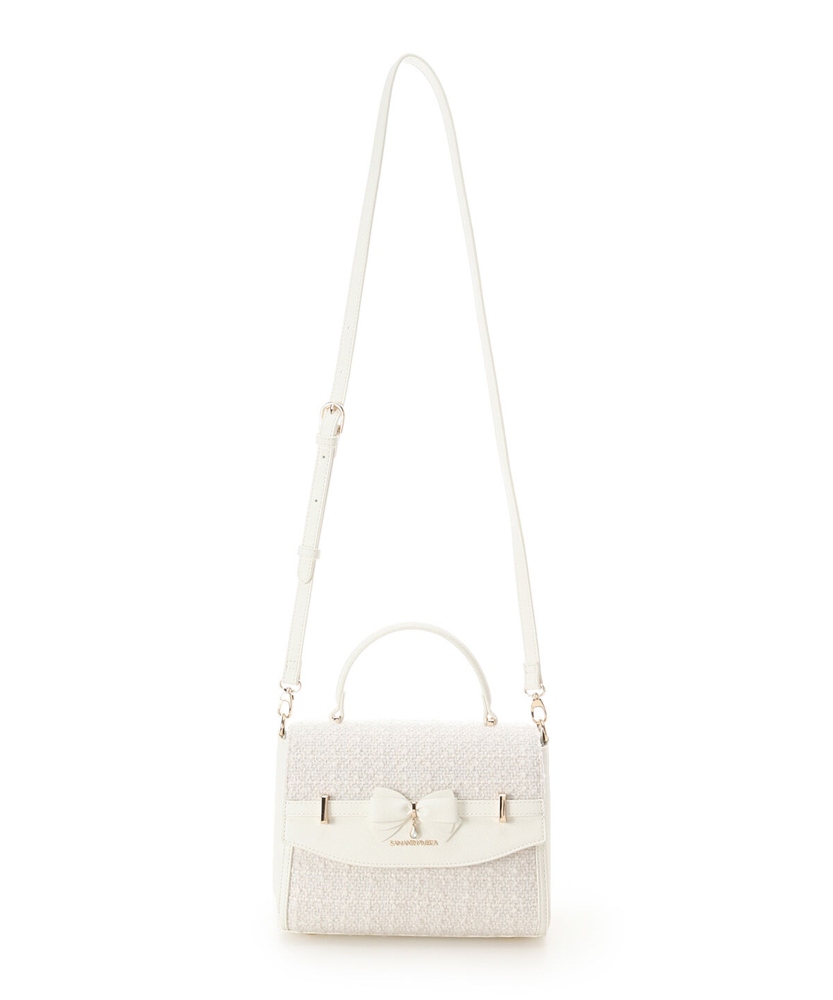 Samantha Vega「ラメツイードアクセントリボンショルダーバッグ」|ショルダー・メッセンジャー|