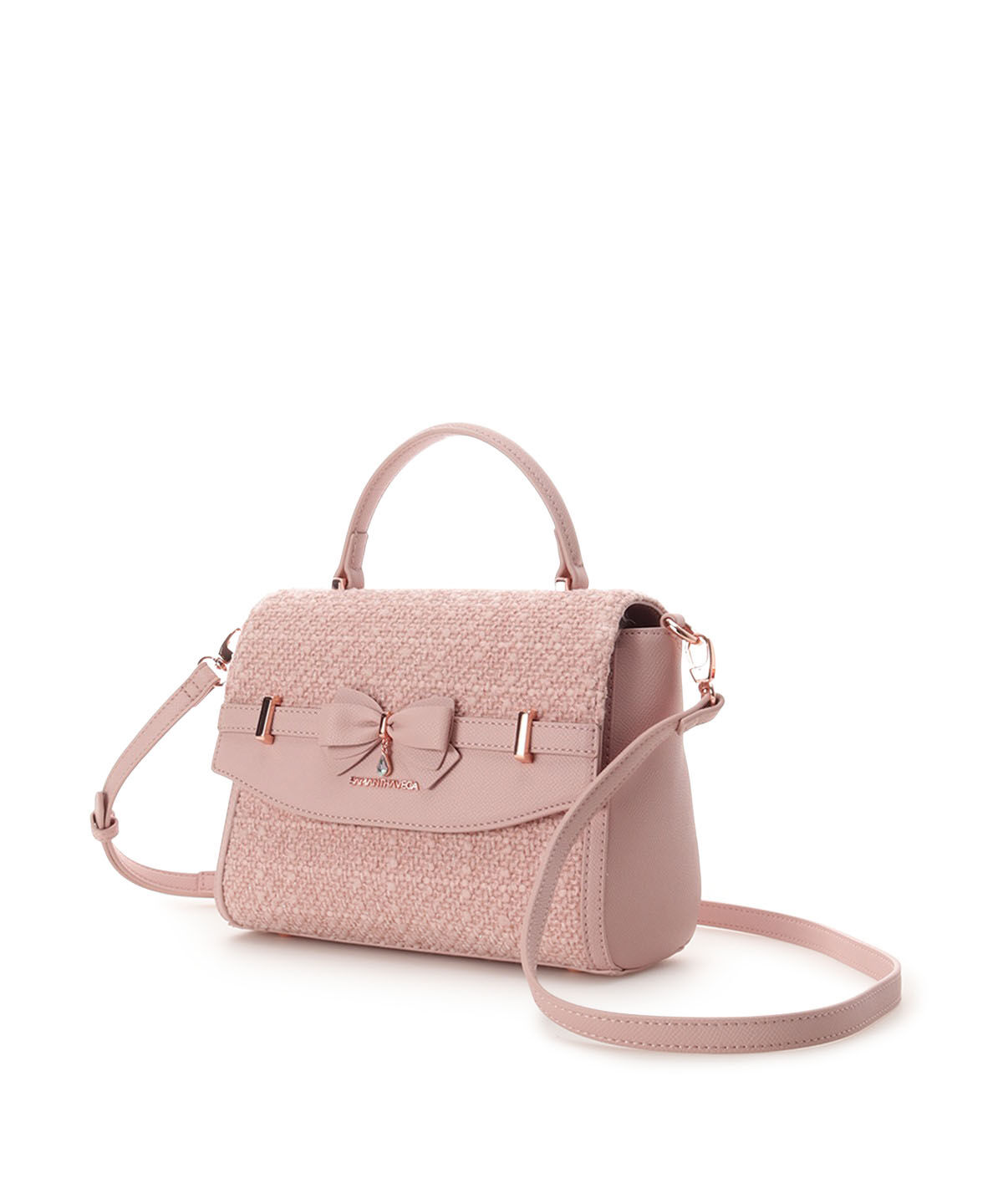 Samantha Vega「ラメツイードアクセントリボンショルダーバッグ」|ショルダー・メッセンジャー|