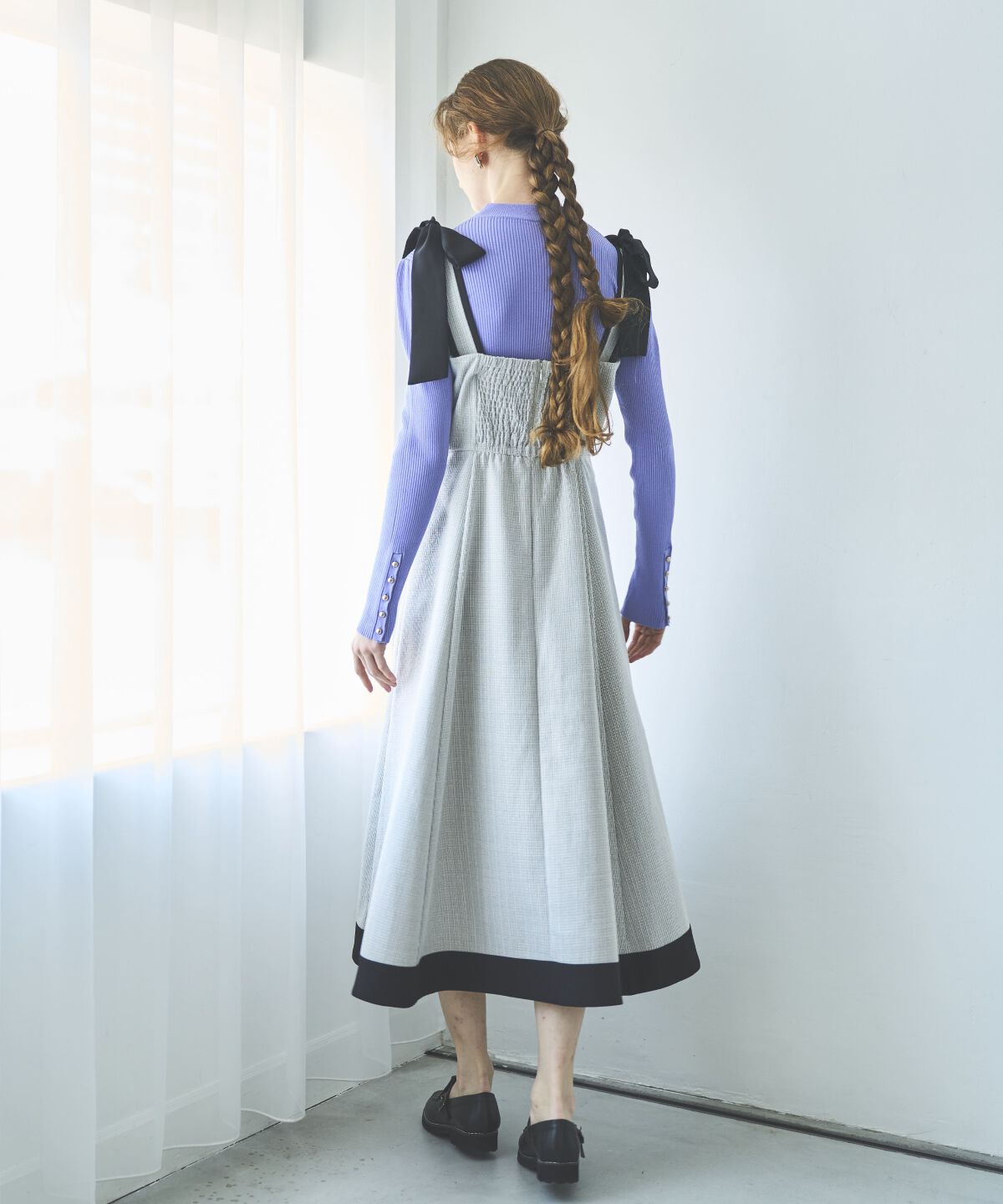 アンドクチュール「ラメツイードジャンスカ」|ジャンパースカート|