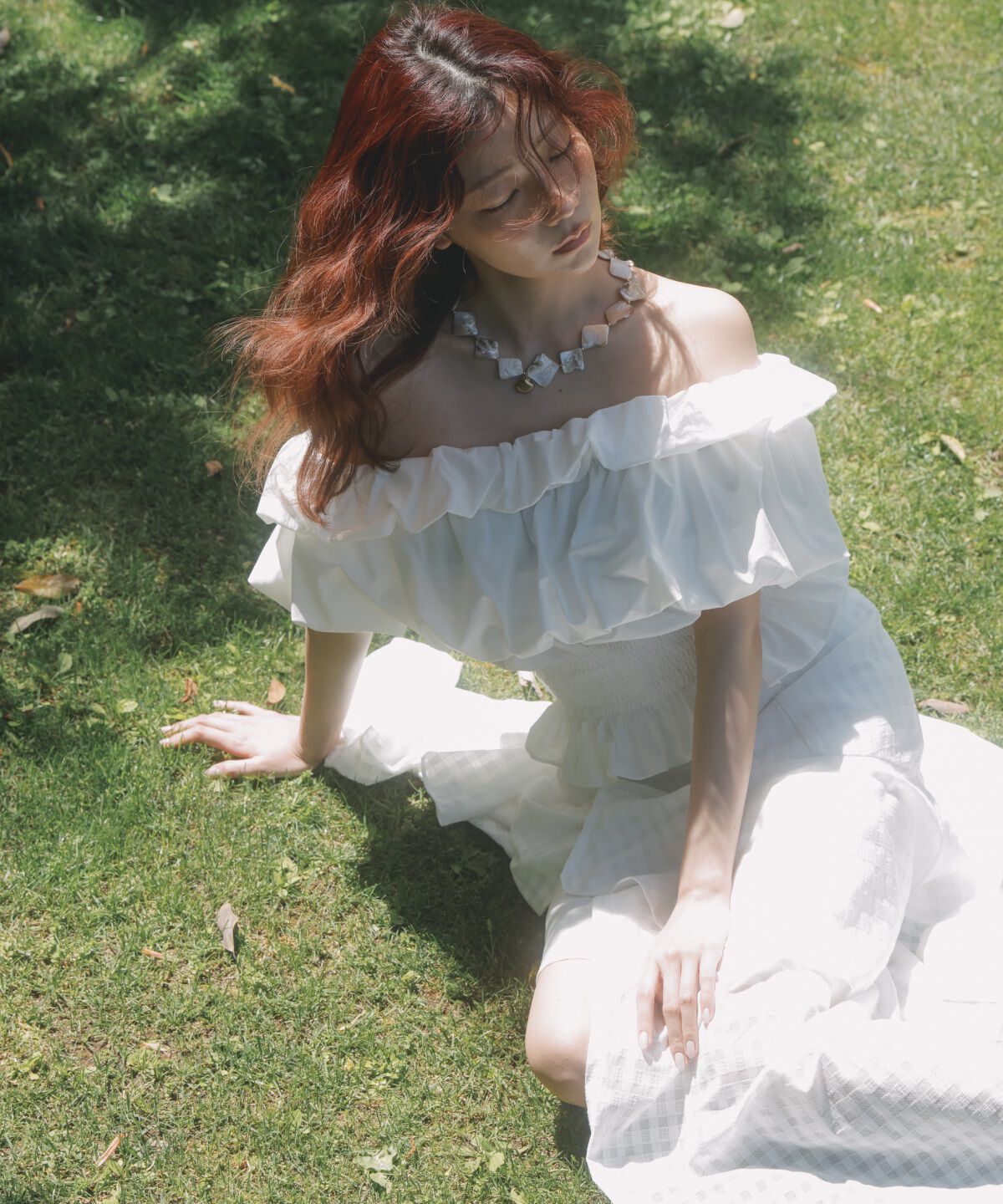 アンドクチュール「レースティアードスカート」|フレア|