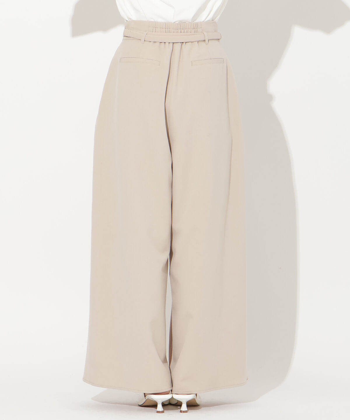 アンドクチュール「ハイウエストタックワイドパンツ」|その他|