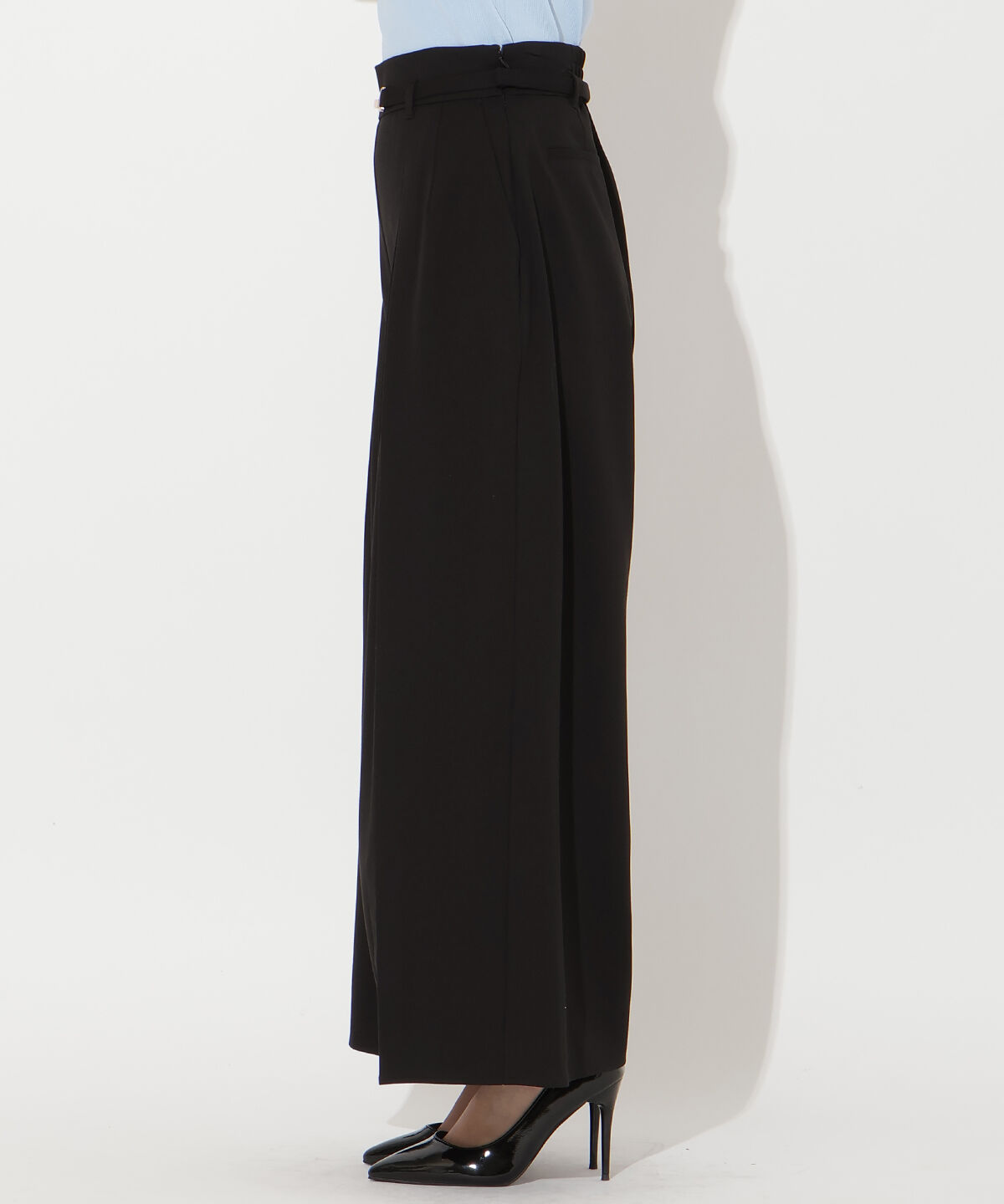 アンドクチュール「ハイウエストタックワイドパンツ」|その他|