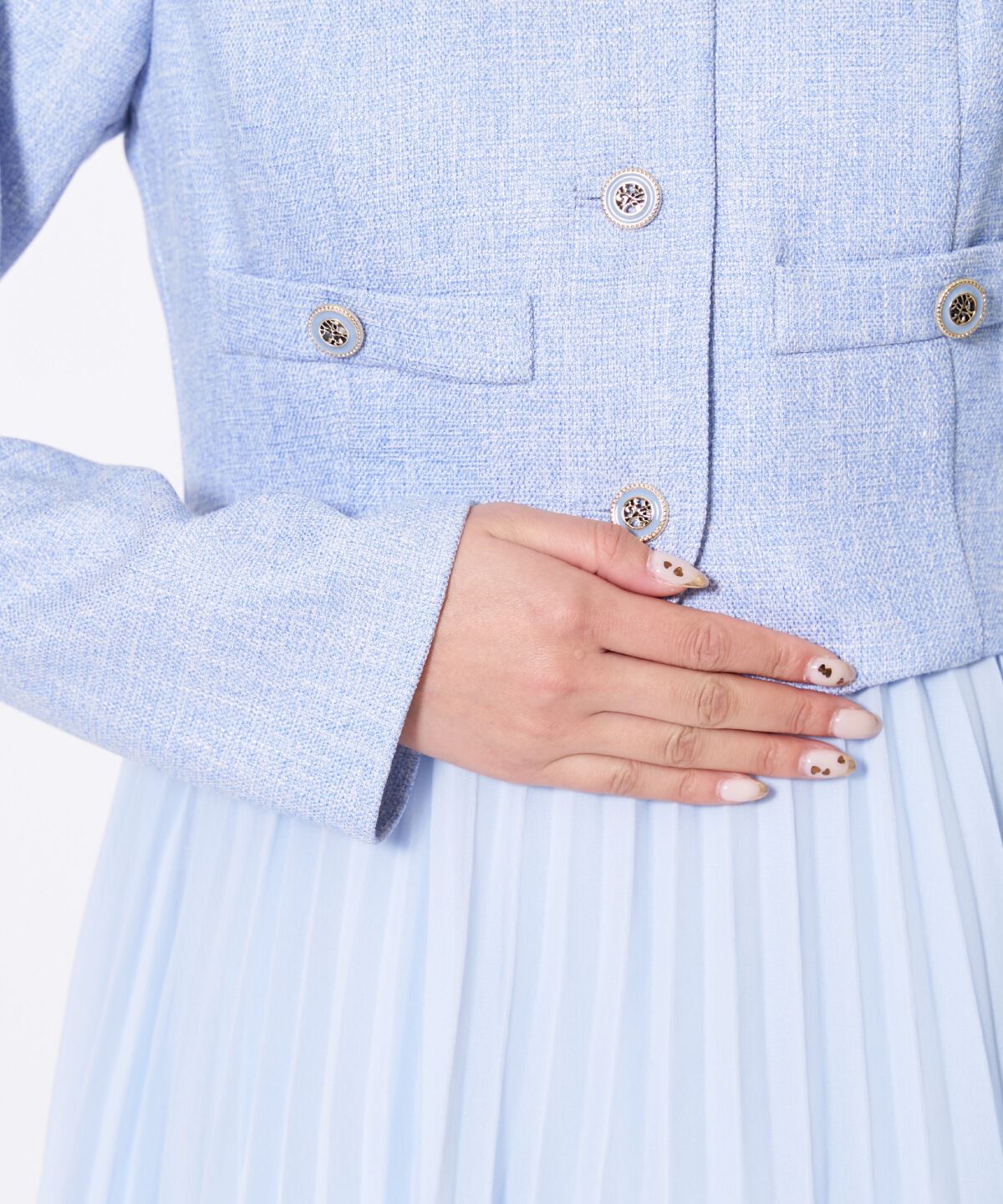 アンドクチュール「ツイードジャケットドッキングワンピース」|ワンピース|