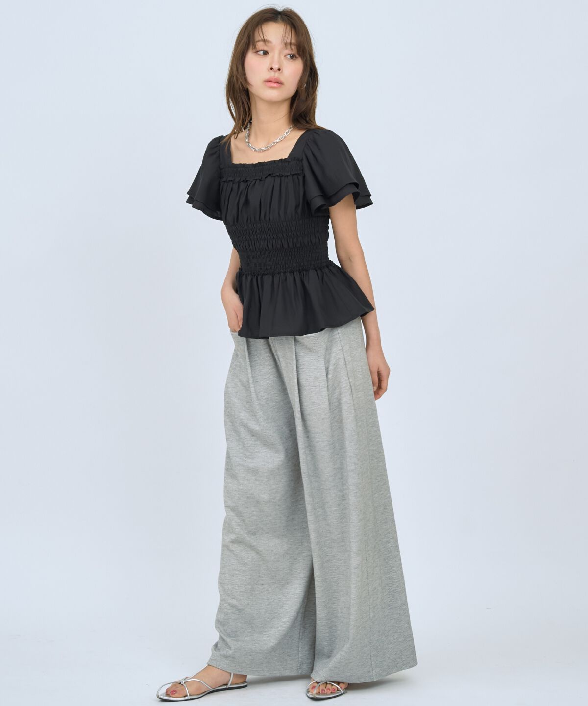 アンドクチュール「カットツイルポケットタックパンツ」|その他|