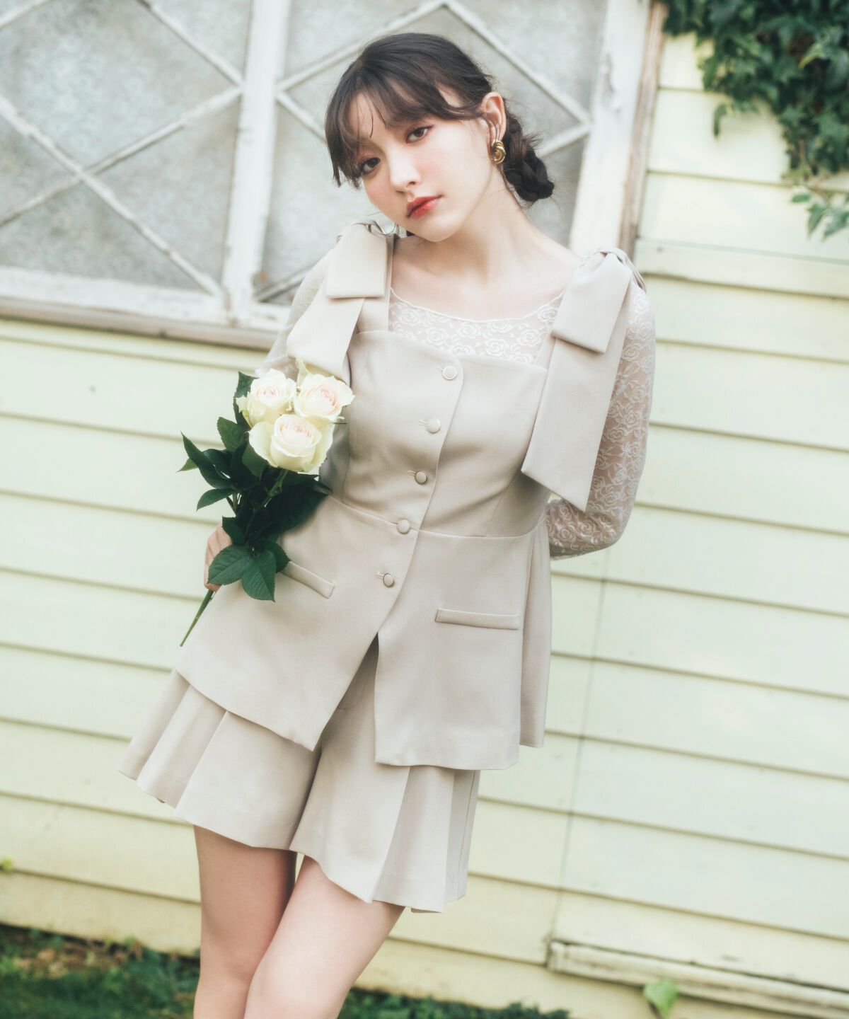 REDYAZEL「プリーツショートパンツ」|キュロット|