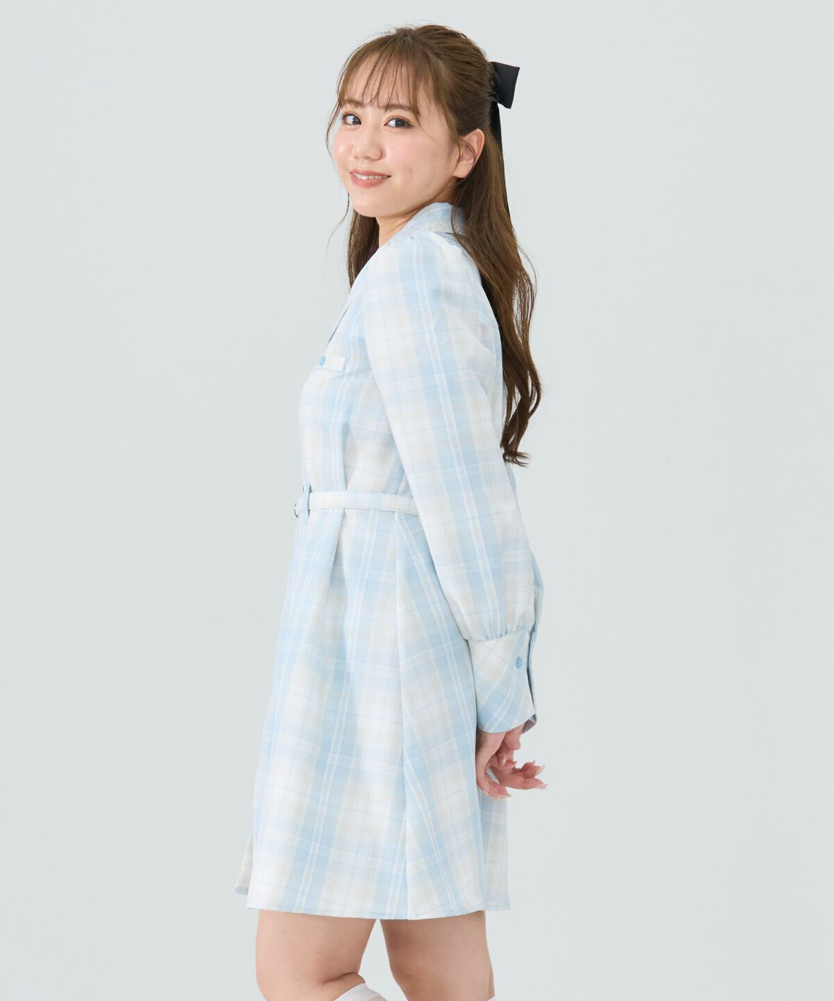 REDYAZEL「チェックミニシャツワンピース」|ワンピース|