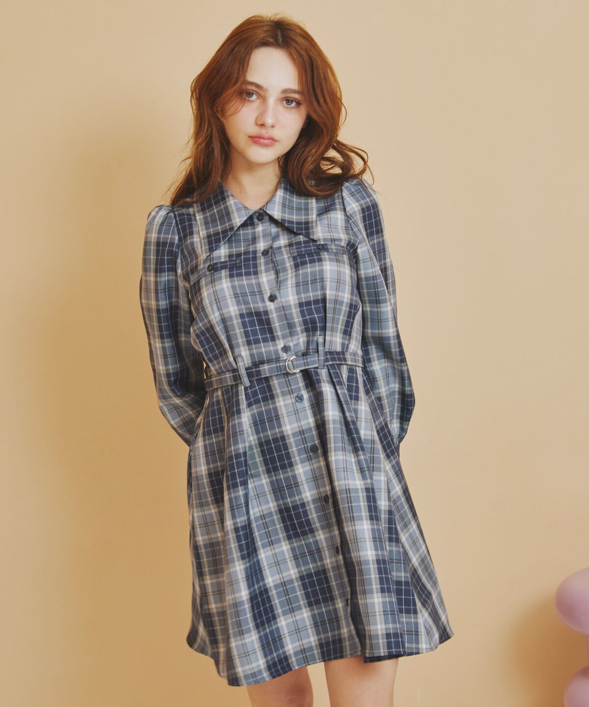REDYAZEL「チェックミニシャツワンピース」|ワンピース|