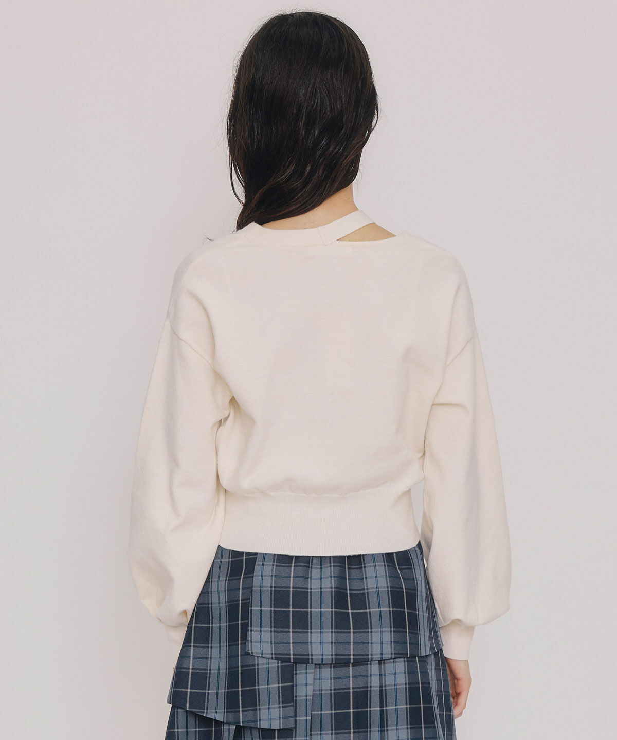 REDYAZEL「アシメカットデザインニットプルオーバー」|ニット・セーター|