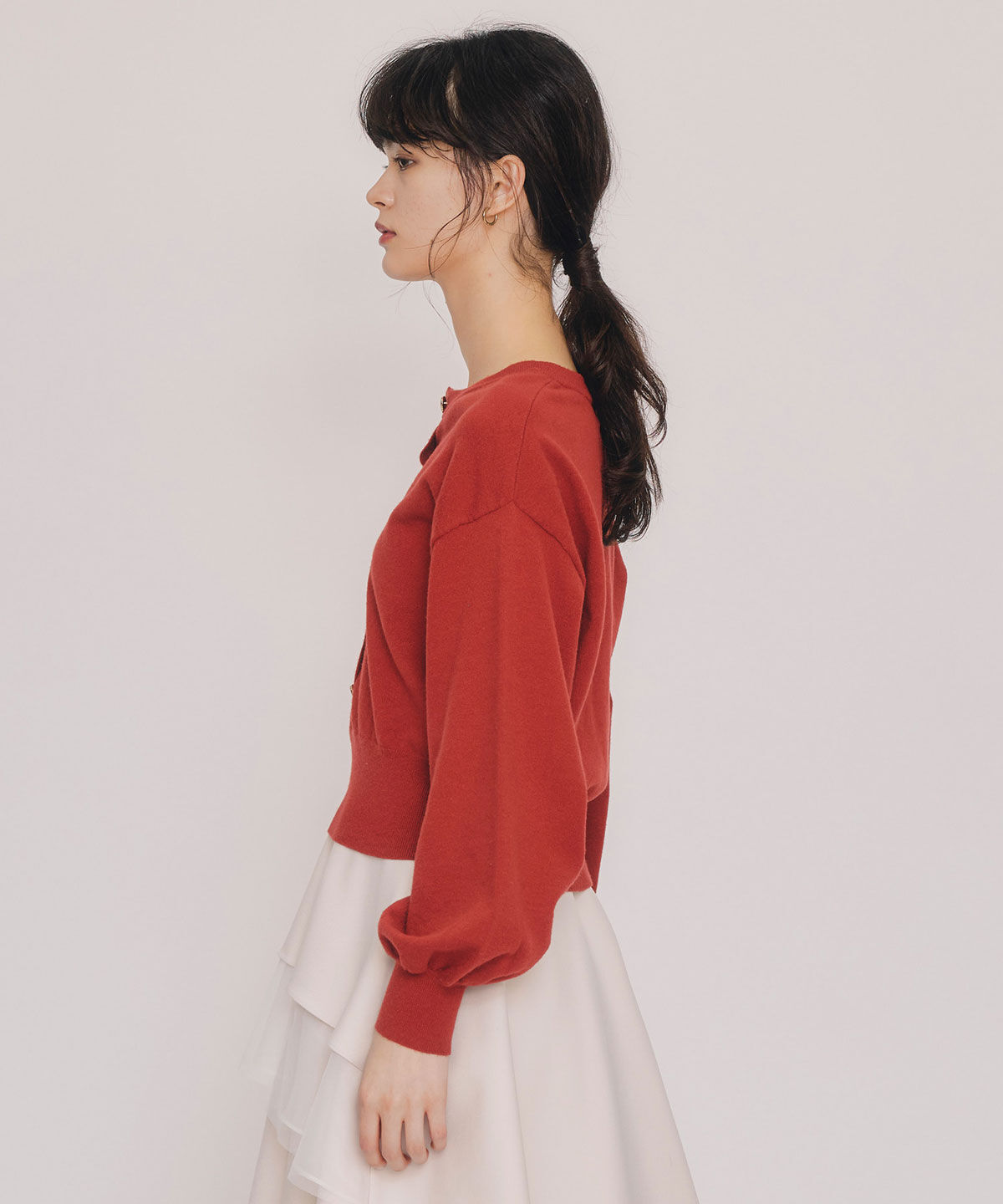 REDYAZEL「アシメカットデザインニットプルオーバー」|ニット・セーター|