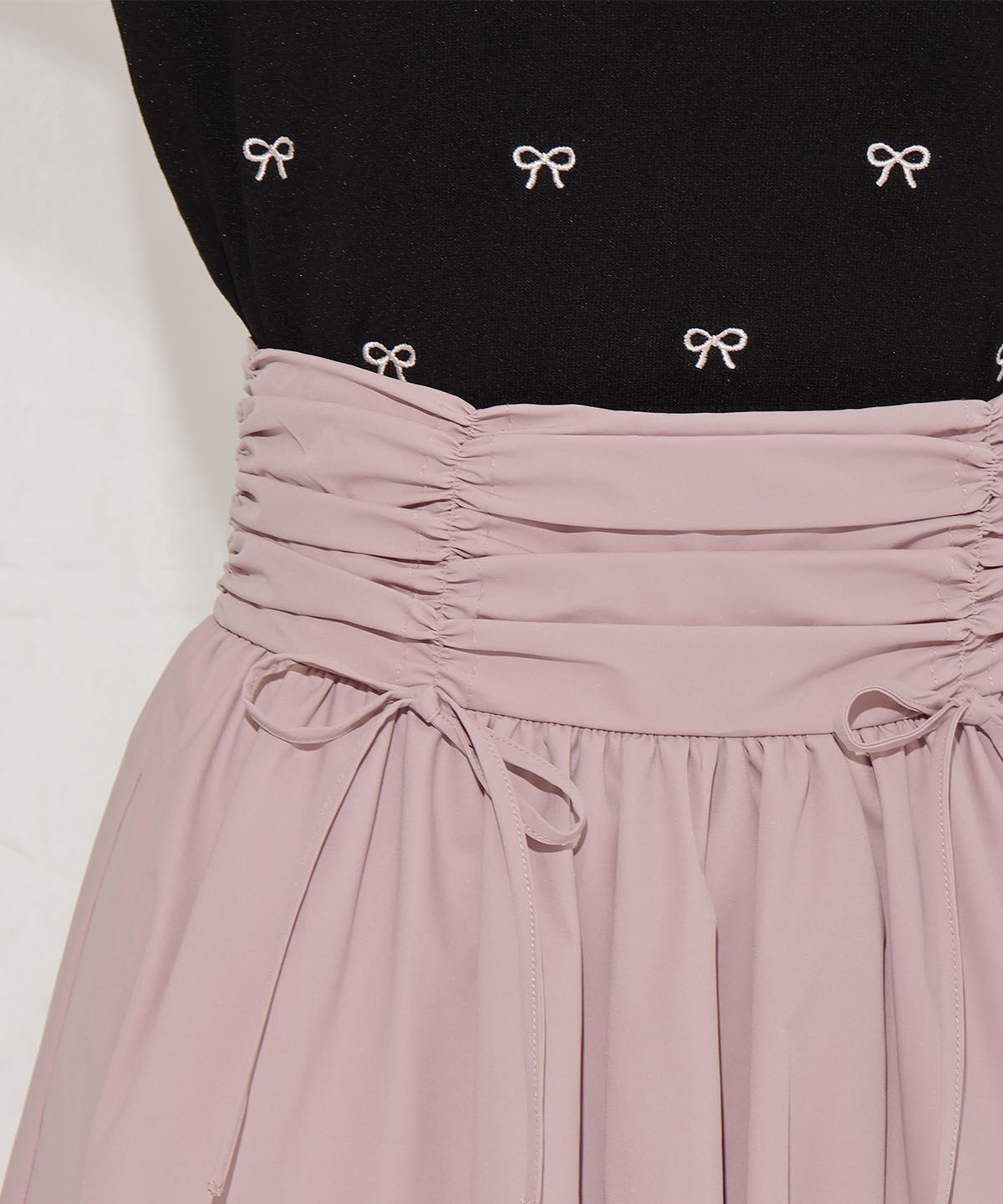 WILLSELECTION「ドロスト風リボンスカート」|フレア|