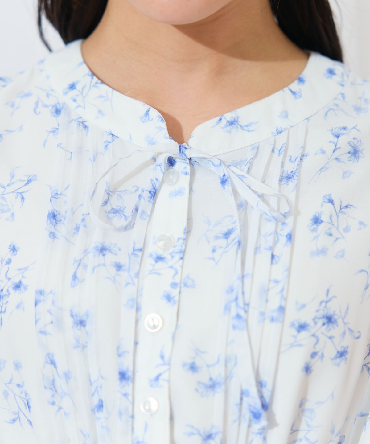 WILLSELECTION「ピンタックウエストシャーリングフラワーワンピース」|ワンピース|