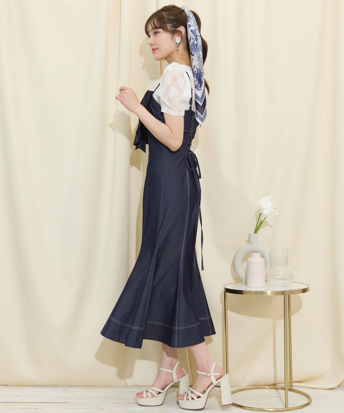 WILLSELECTION「ドレープリボンマーメイドジャンスカ」|ワンピース|