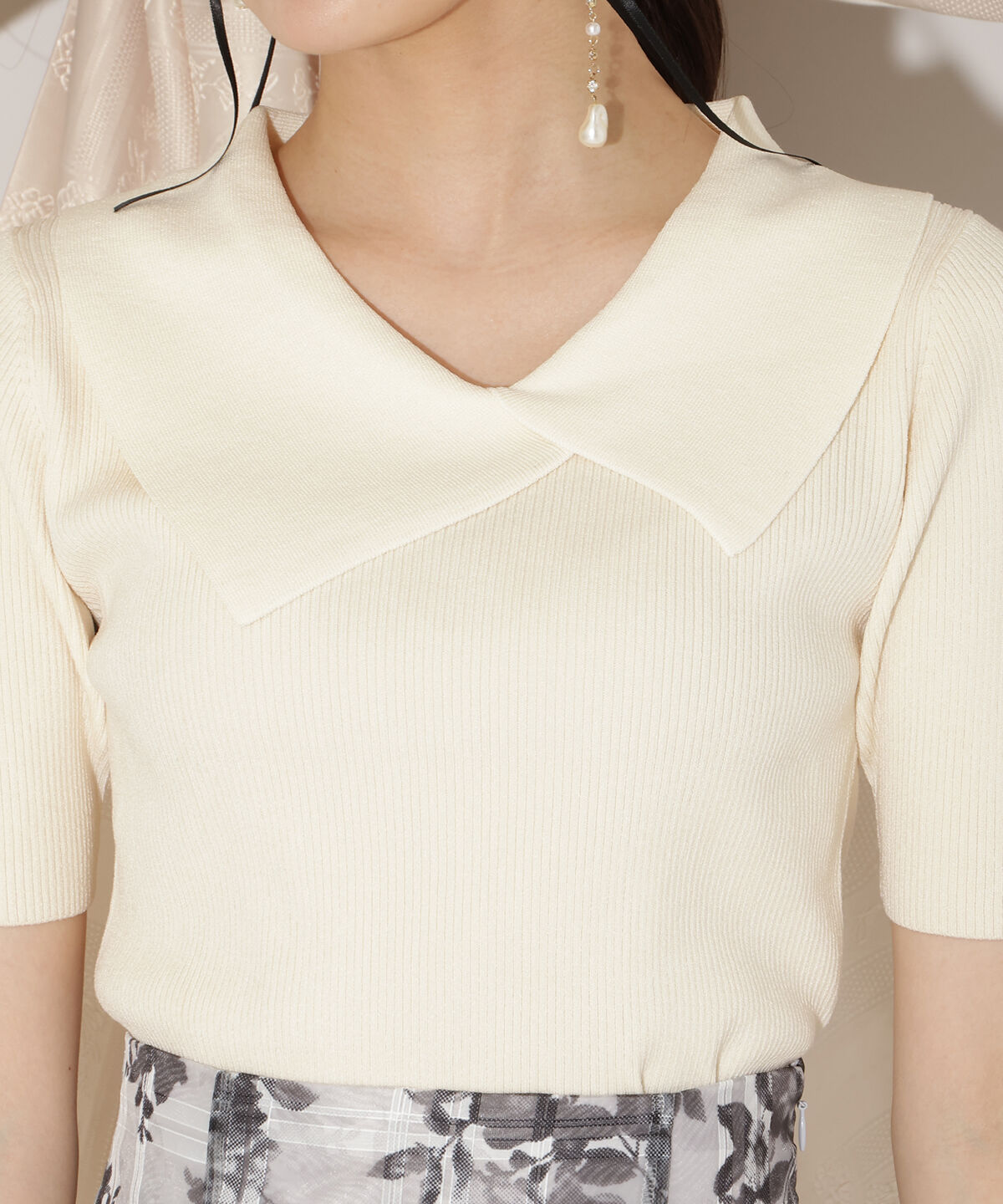 WILLSELECTION「アシメカラーリブニット」|ニット・セーター|