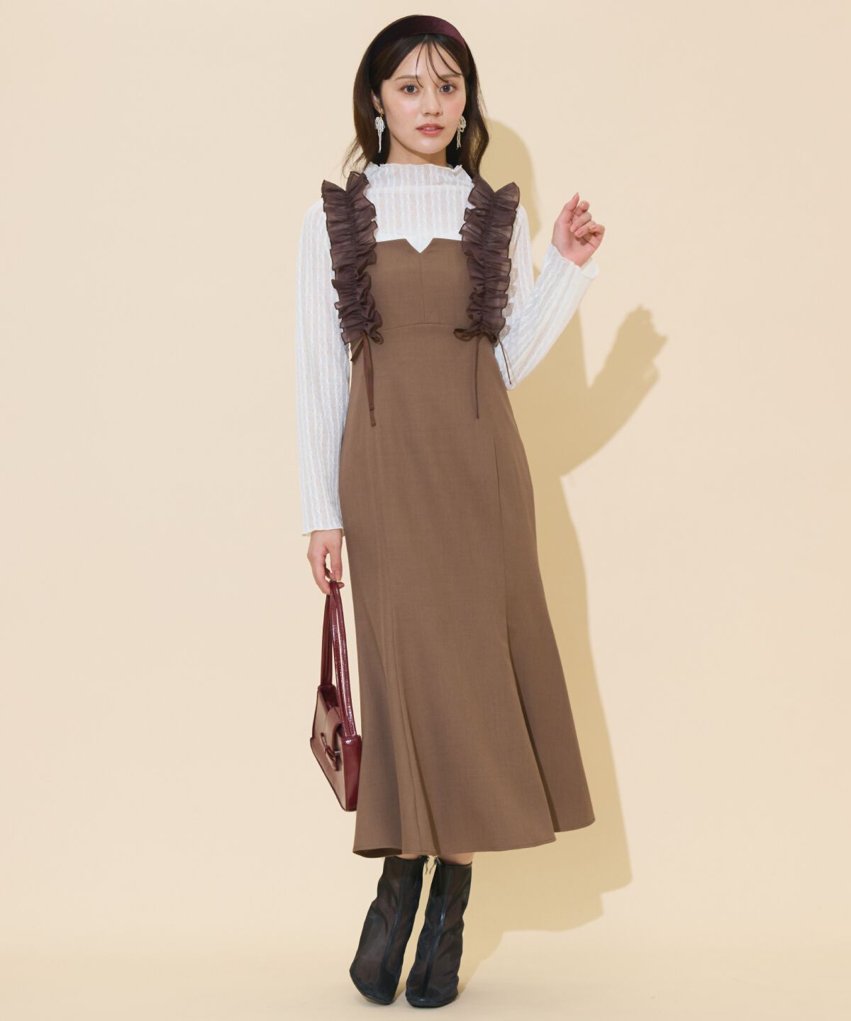 WILLSELECTION「フリルショルダーマーメイドワンピース」|ワンピース|