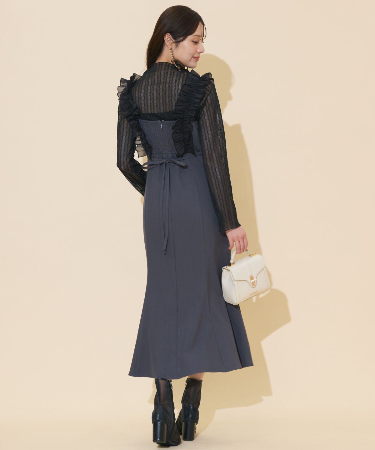 WILLSELECTION「フリルショルダーマーメイドワンピース」|ワンピース|